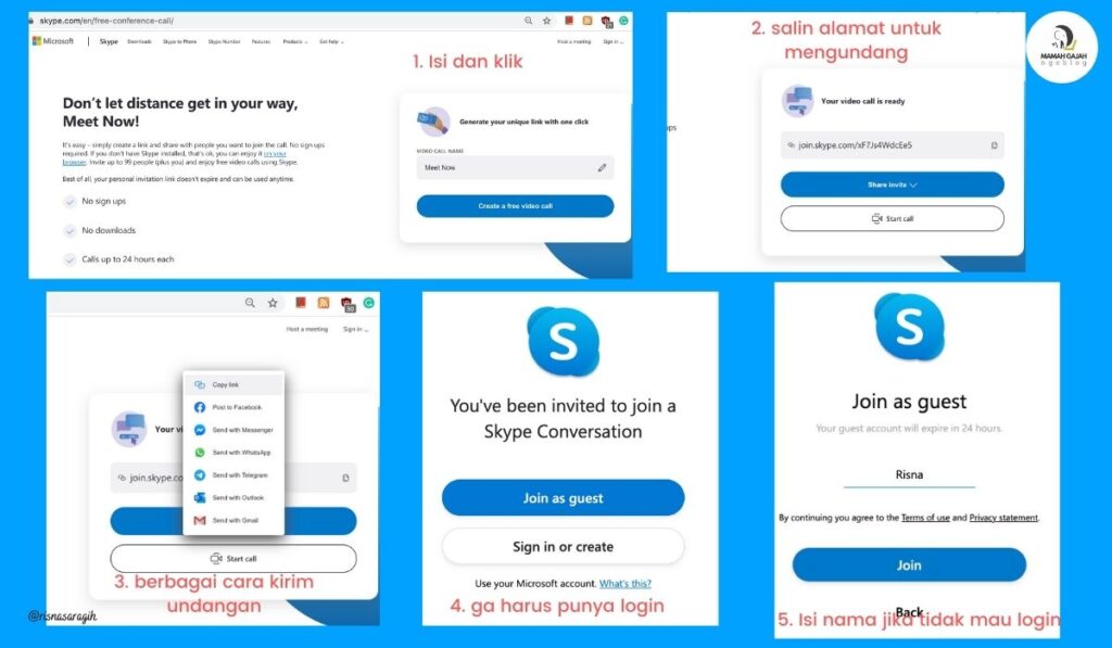 Langkah melakukan panggilan video di Skype