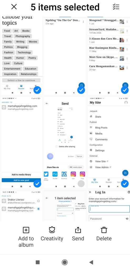Upload gambar dari galeri