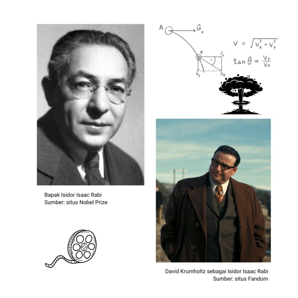 Isidor Isaac Rabi diperankan oleh David Krumholtz